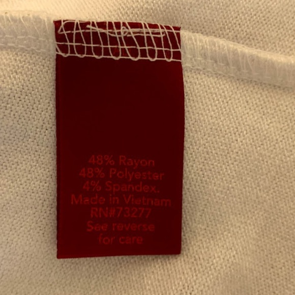 NWT Jennifer Lopez White Glitter Cut Out Arm Top - Picture 8 of 8